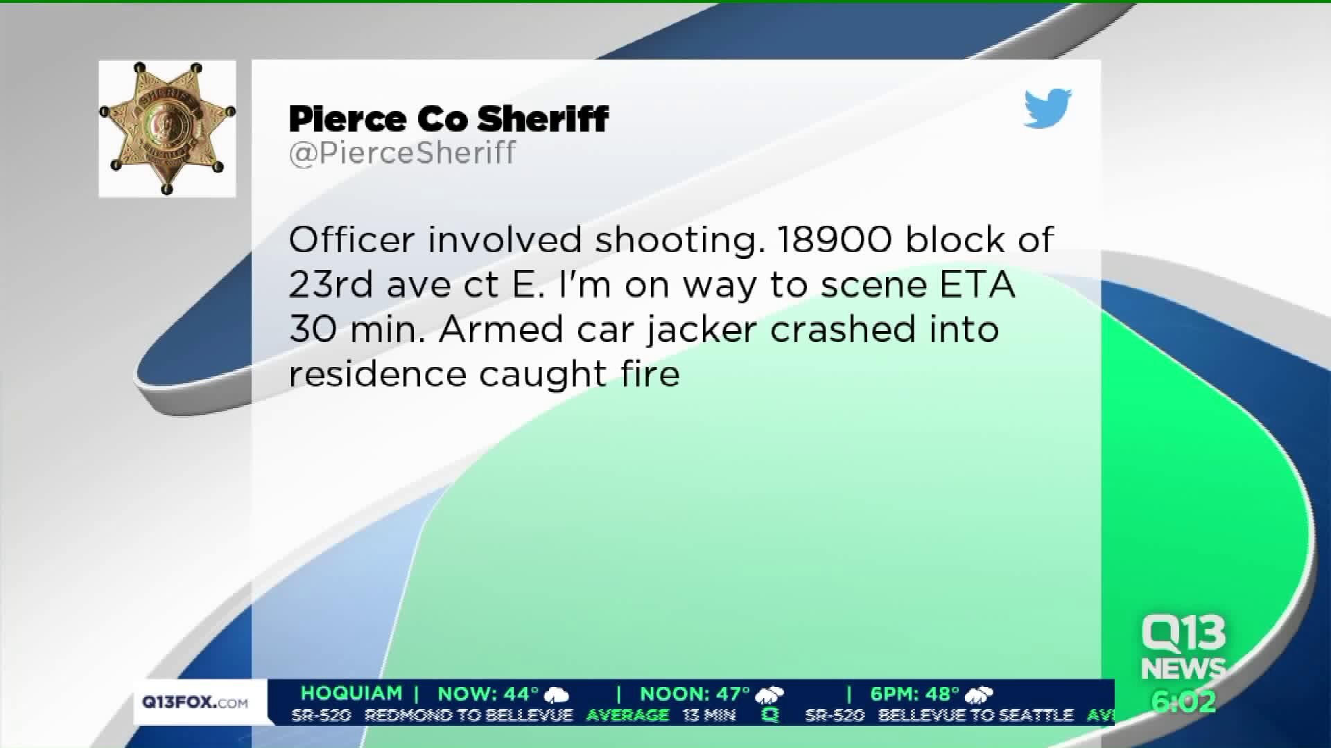 Officer-involved shooting in Spanaway