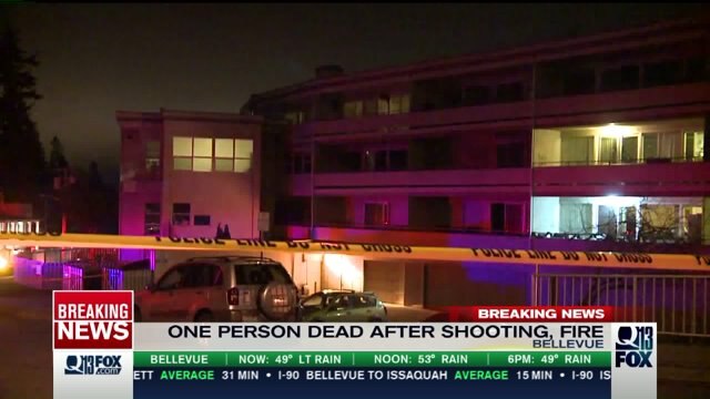 1 dead after shooting, fire at Bellevue apartment complex