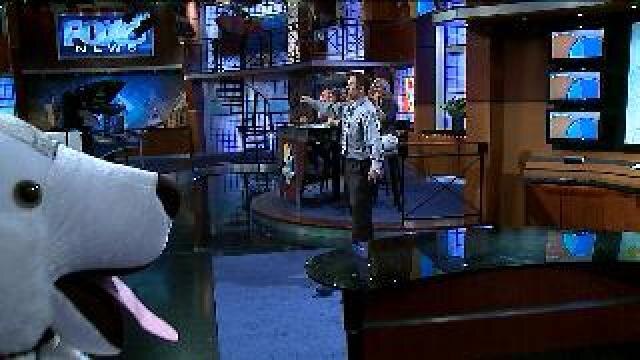 Justin's football skills win a stuff animal