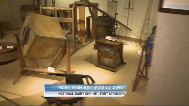 Chip checks out artifacts at National Dairy Shrine Museum