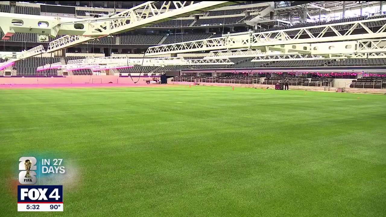 Pitch installed at AT&T Stadium for World Cup