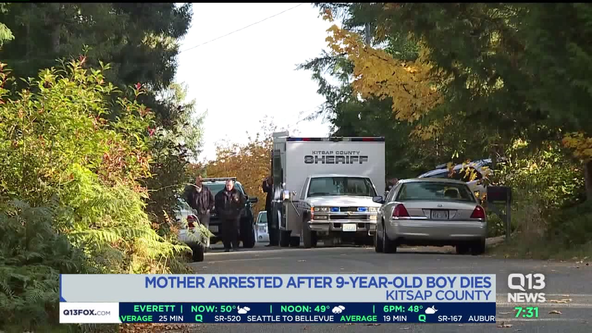 Mother arrested after 9-year-old Kitsap boy dies of `obvious homicidal violence,` deputies say