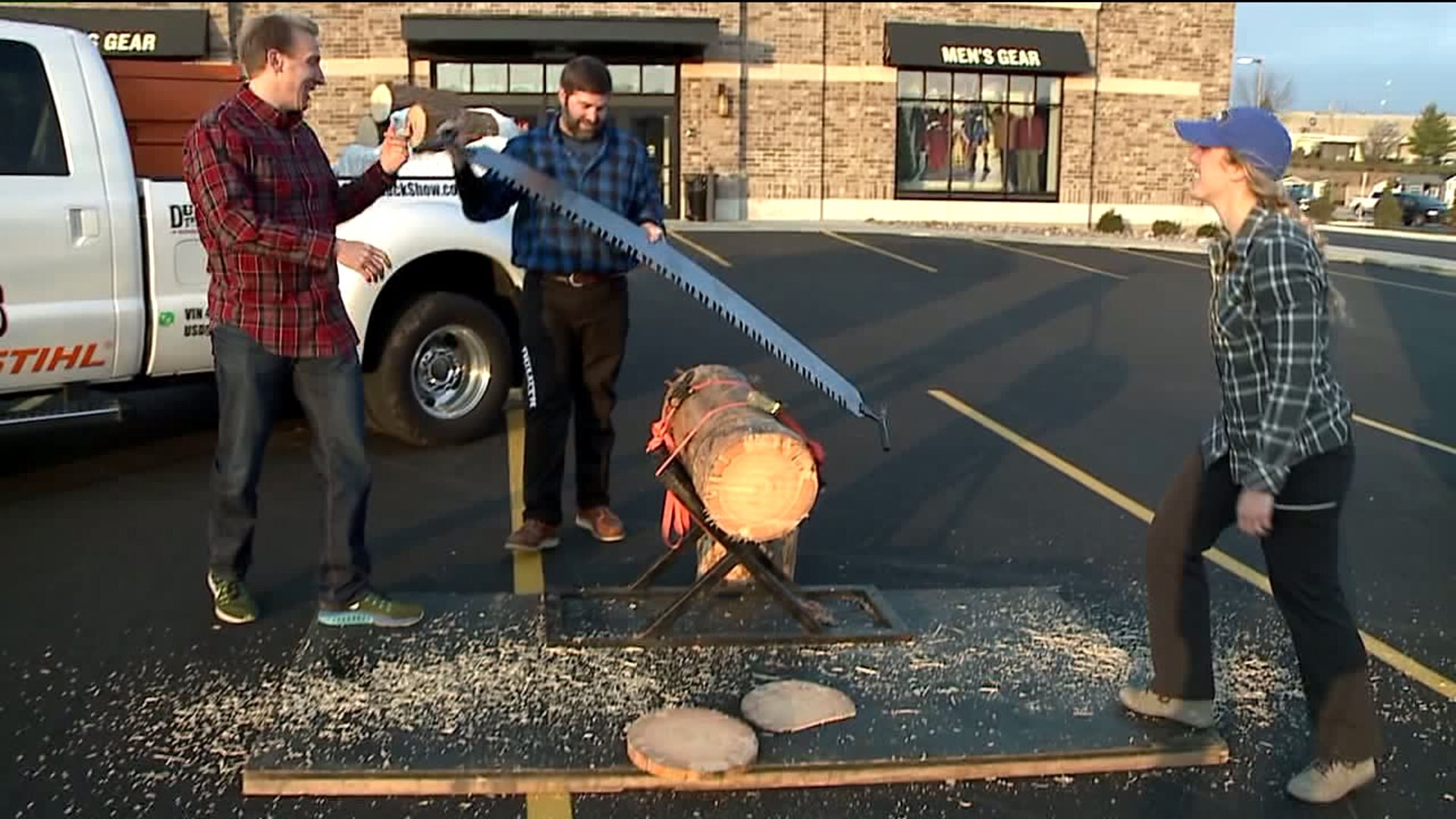 Carl learns how to work a saw