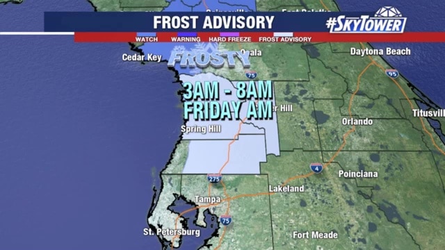 Thursday afternoon weathercast