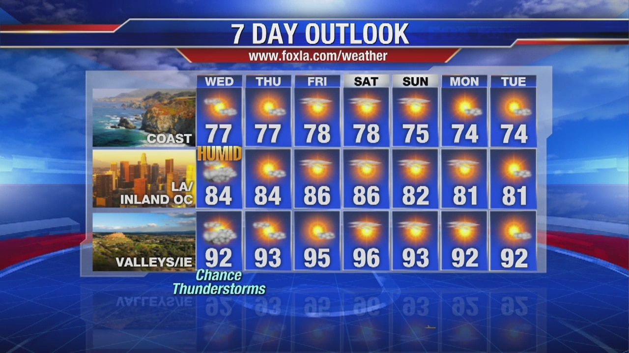 Wednesday's morning forecast
