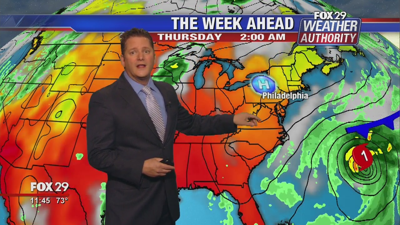Fox 29 Weather Authority 7-day forecast 11 pm