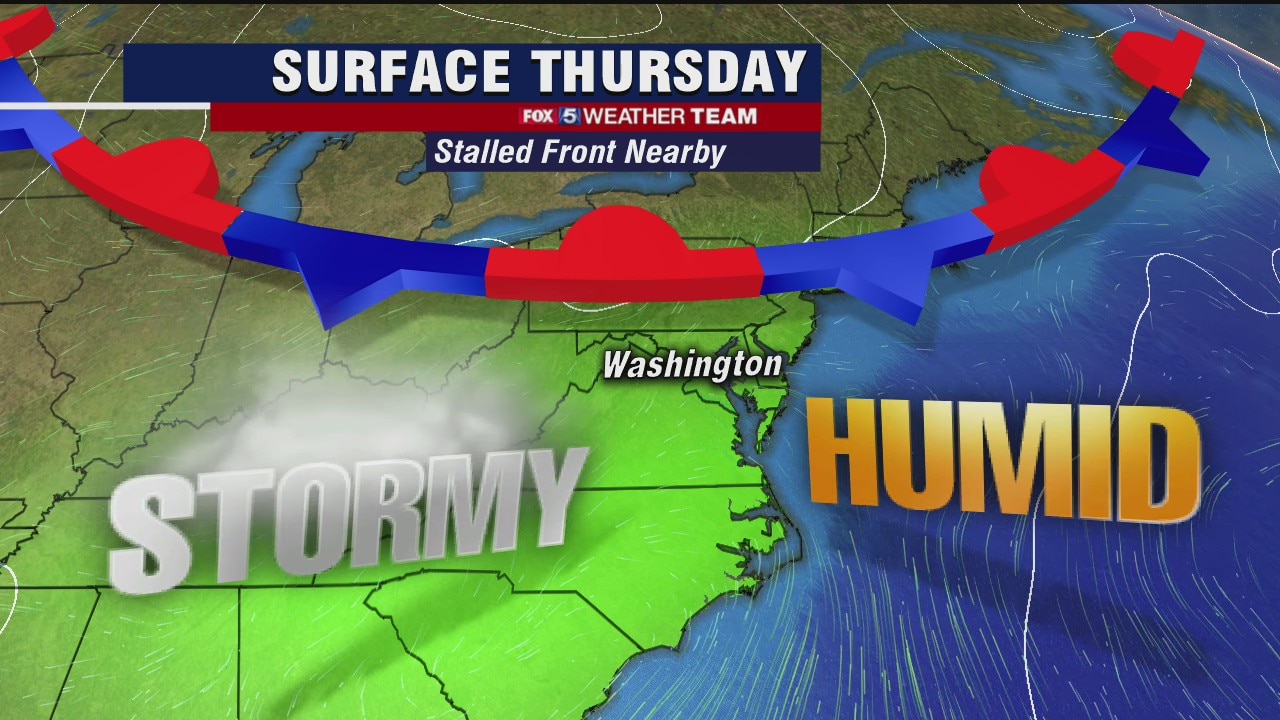 FOX 5 Weather forecast for Thursday, August 13