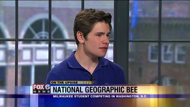 The National Geographic Bee is going on next week, and Thomas Wright is representing WI