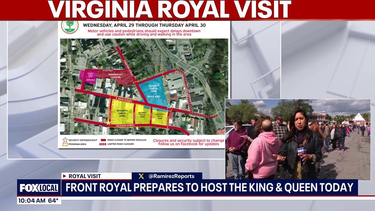 Crowds gather in Virginia ahead of royal visit