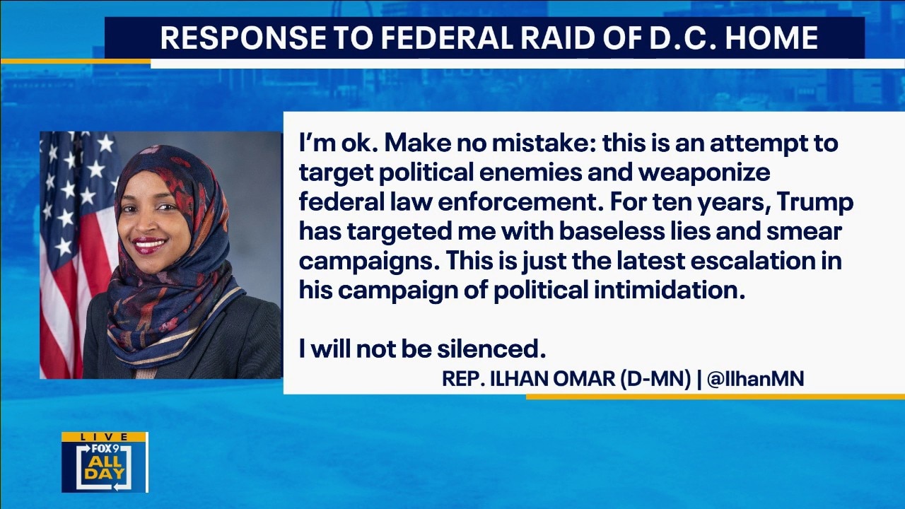 Ilhan Omar's home searched by feds in criminal probe