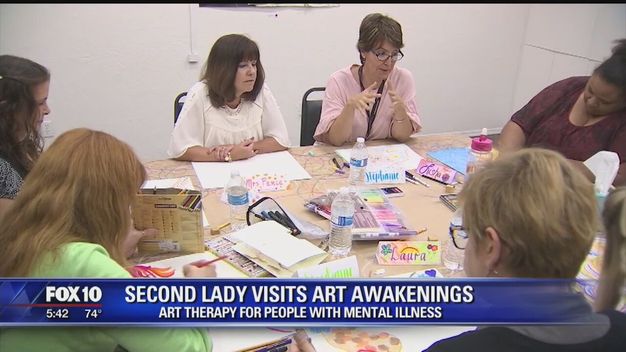 Second Lady attended art therapy event during Phoenix visit
