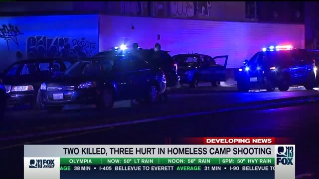 3 injured in homeless camp shooting improving; 2 dead
