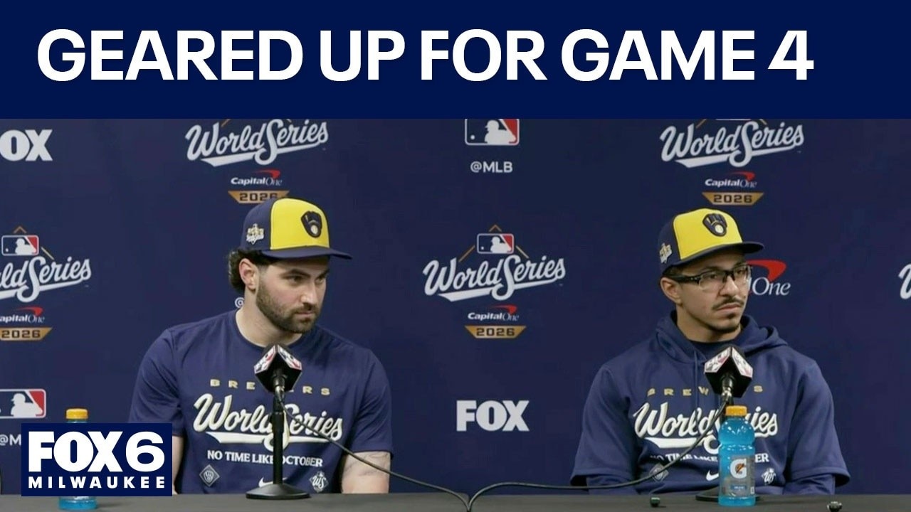 World Series: Brewers' Garrett Mitchell, David Hamilton answer questions