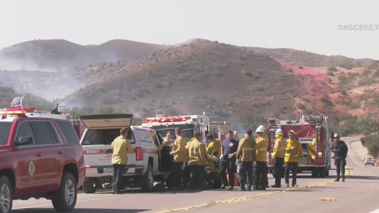 Two firefighters critically injured in Silverado Fire