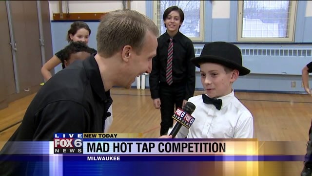 Carl learns some dance moves as he previews Danceworks Mad Hot Tap Competition