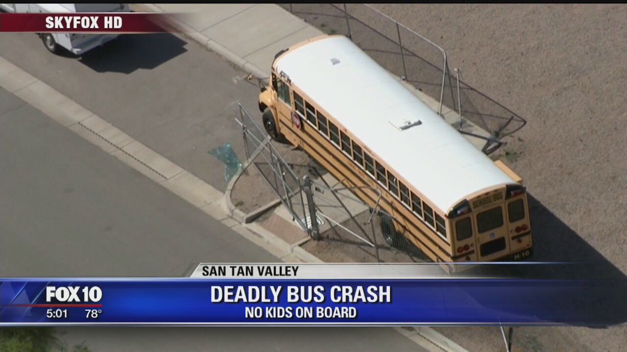 School bus crash in San Tan Valley kills driver