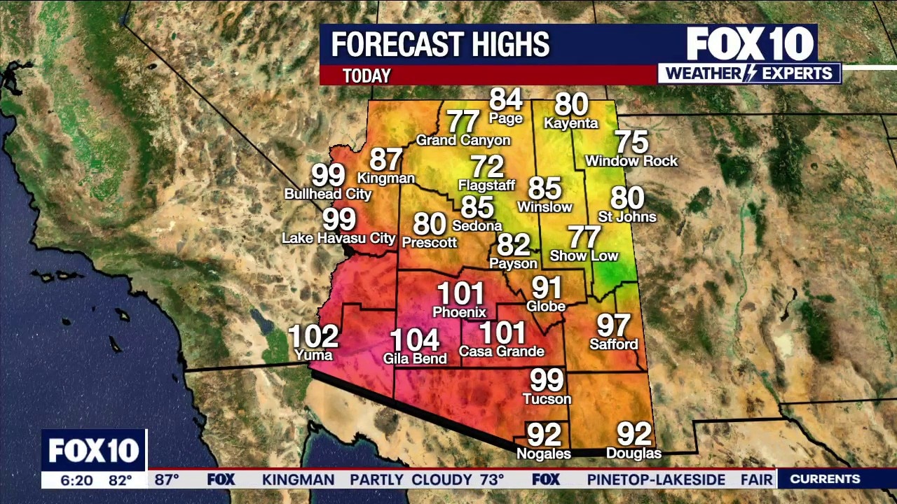 Arizona weather: Cooler highs and rain chances ahead