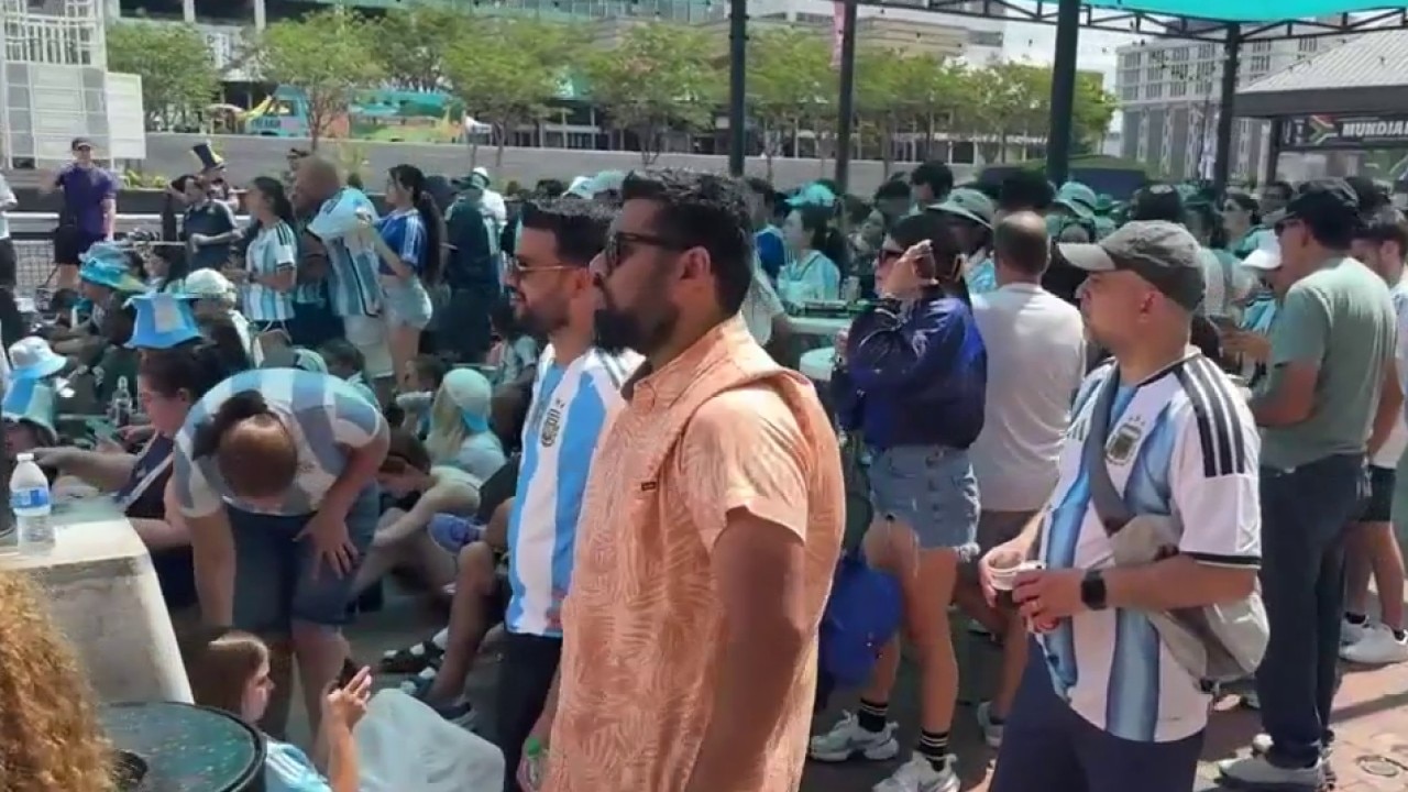 Argentina fans soak in pre-match festival at Underground Atlanta