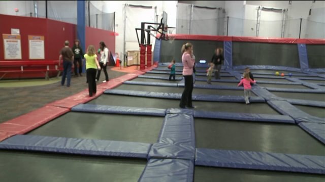Chip learns about tot-time at Helium Trampoline Park