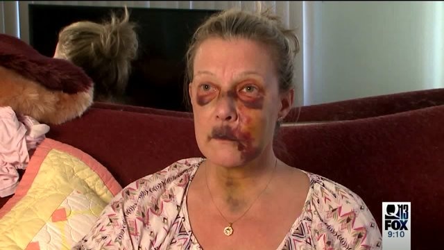 Woman says she was beaten after confronting people in van