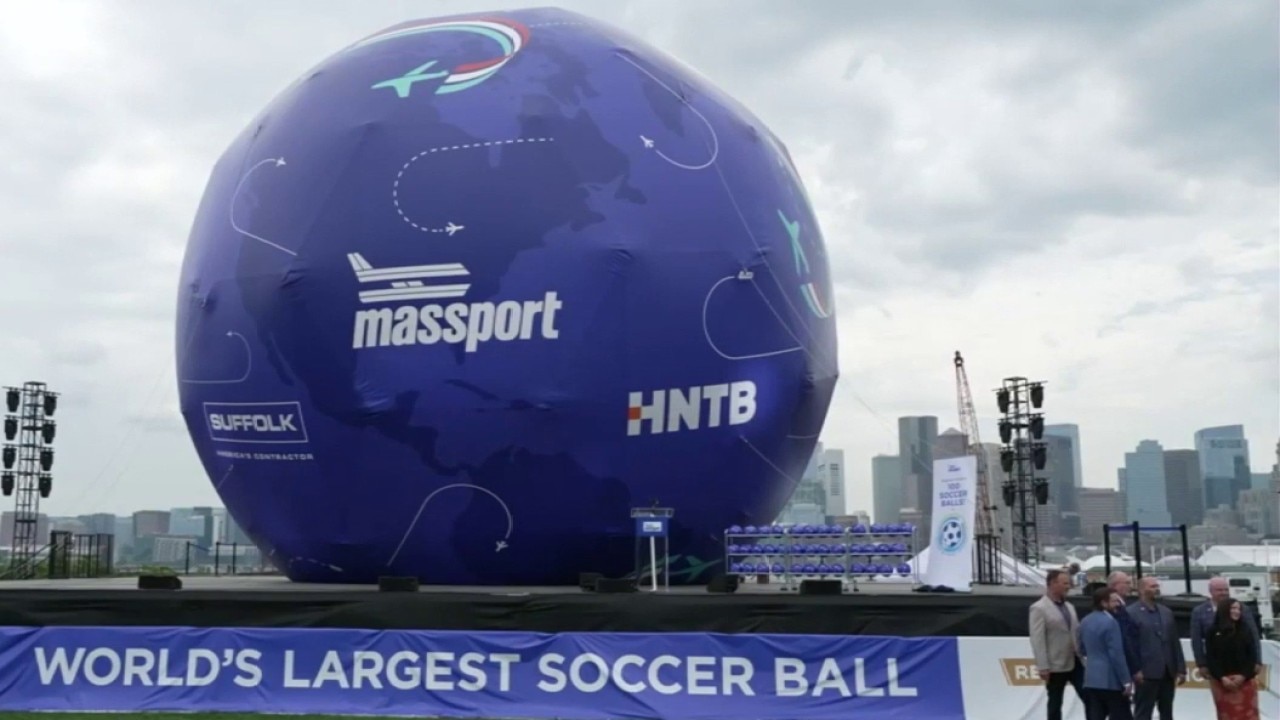 Beantown shatters world record with a 47-foot soccer ball
