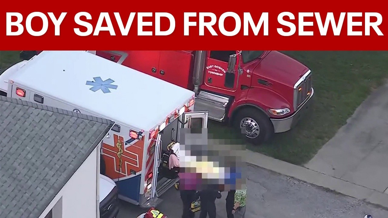 3-year-old rescued from sewer pipe in Pennsylvania