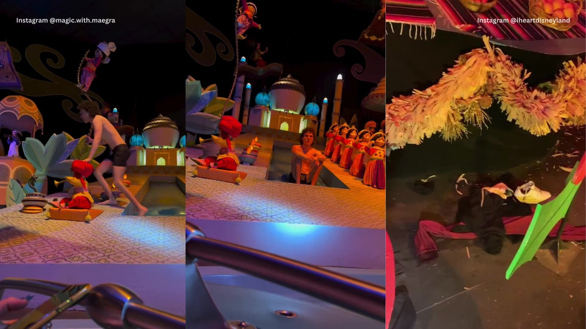 Man strips to boxers on Disneyland ride