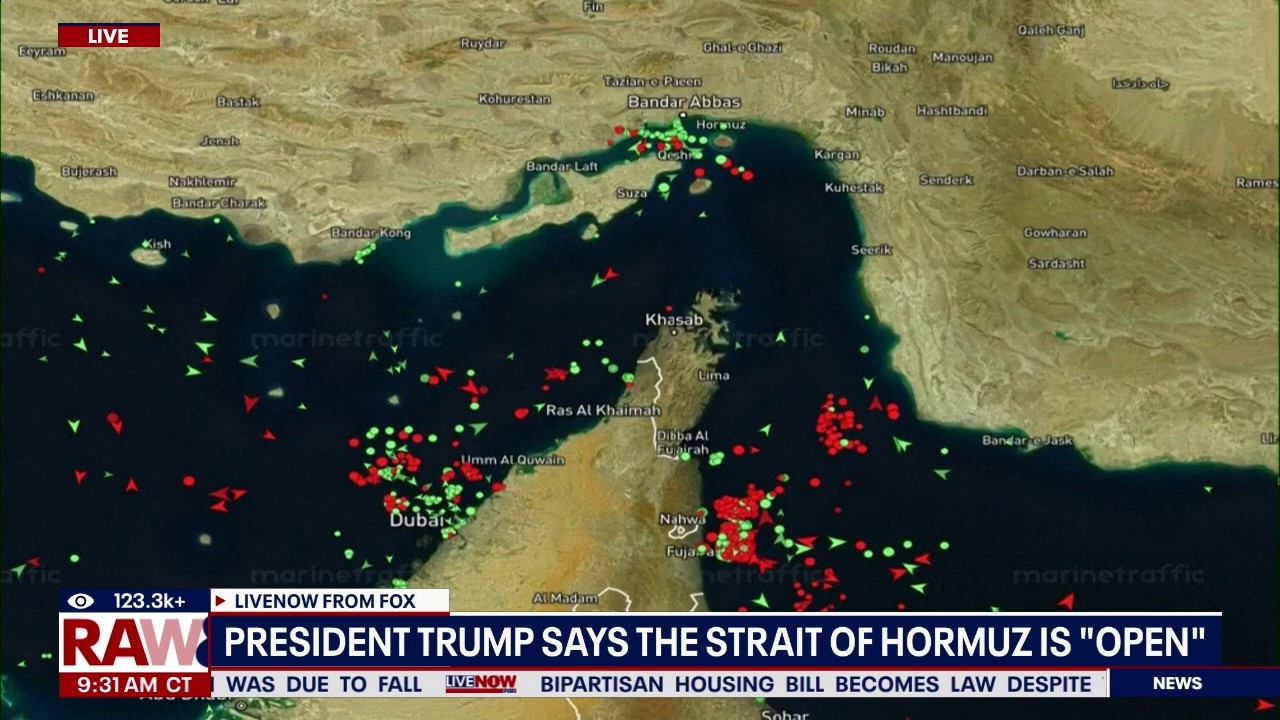 President Trump says the Strait of Hormuz is open