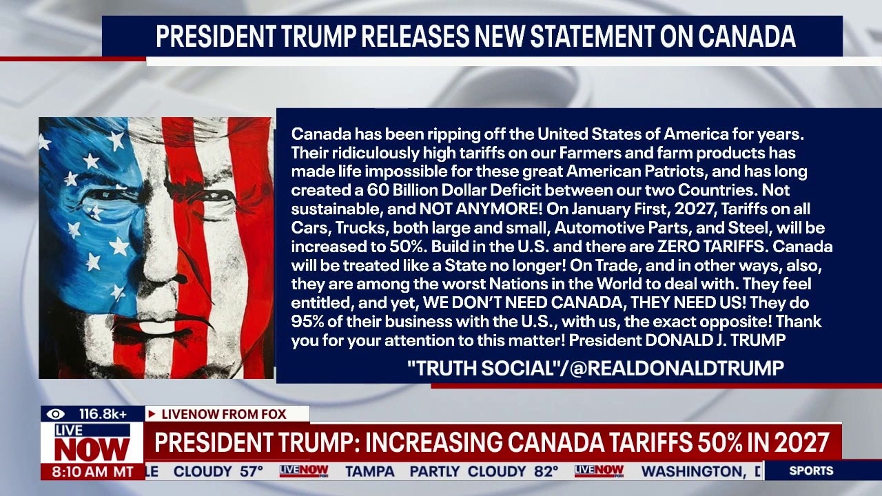 Trump threatens to increase auto tariffs on Canada