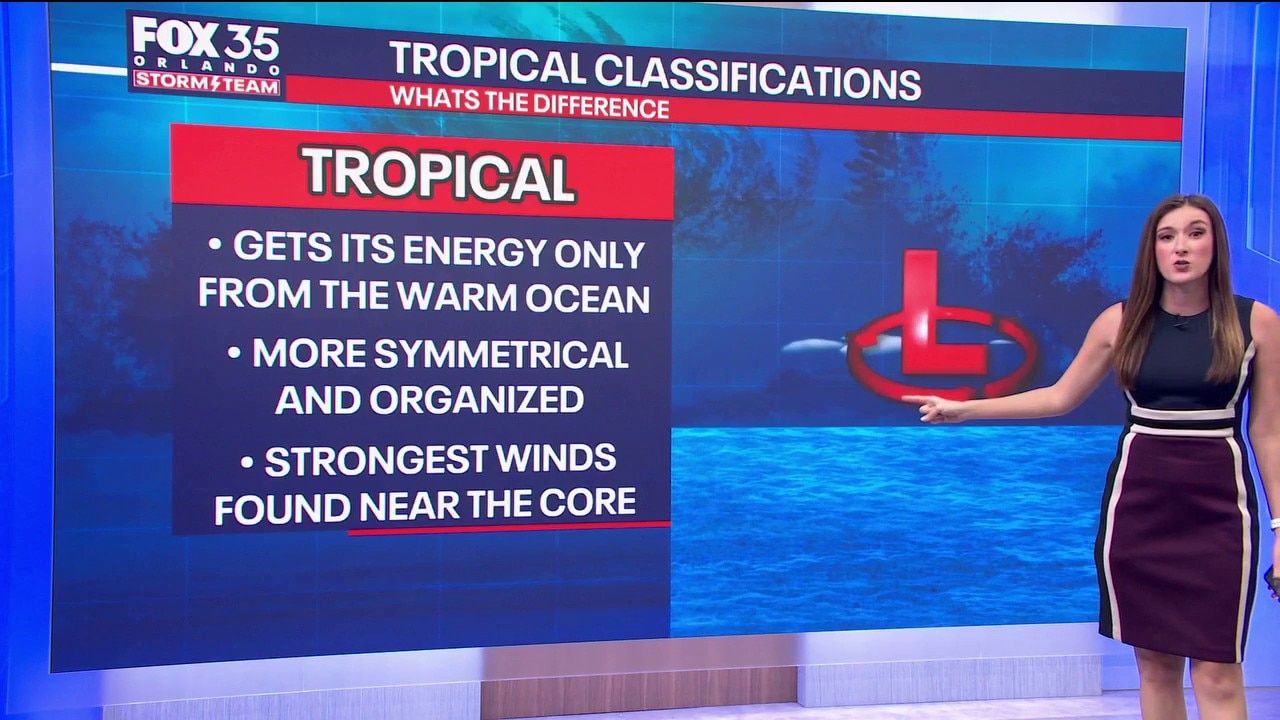 What's the difference between a tropical and sub tropical system?