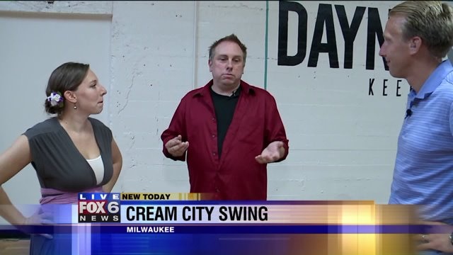 Carl has a blast swing dancing, learning about classes offered at Cream City Swing