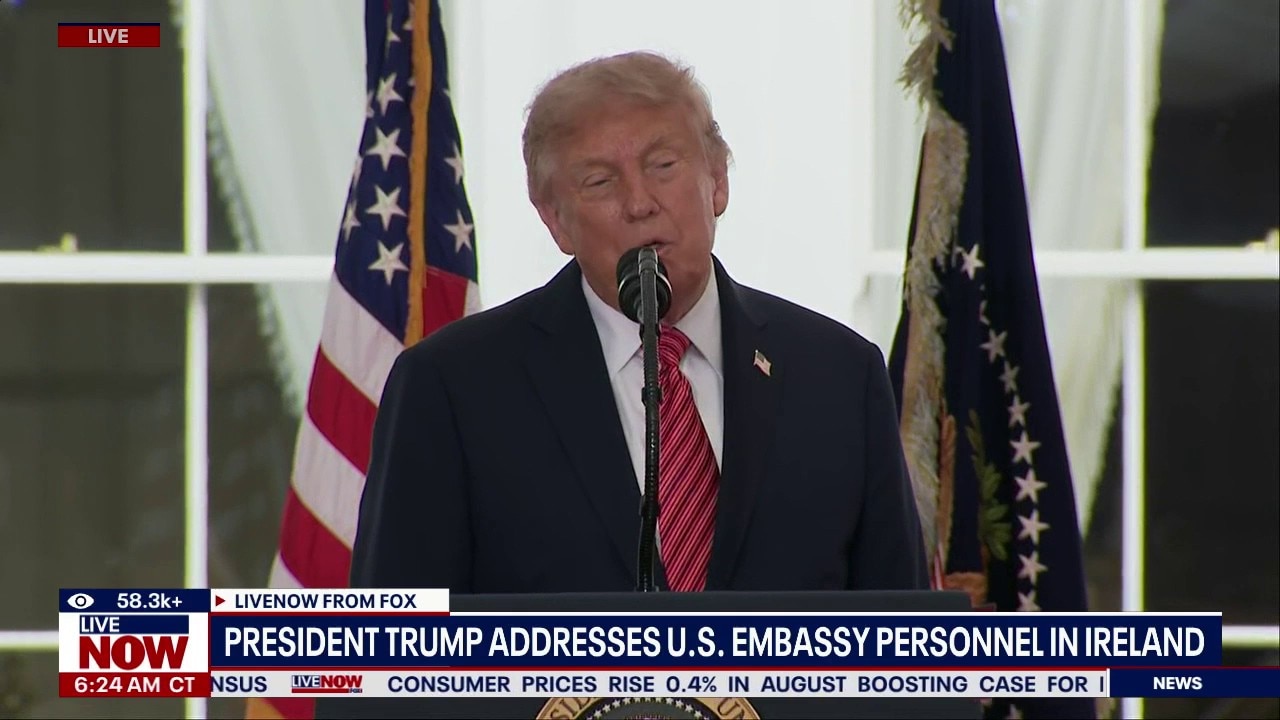 President Trump speaks at U.S. Embassy in Ireland