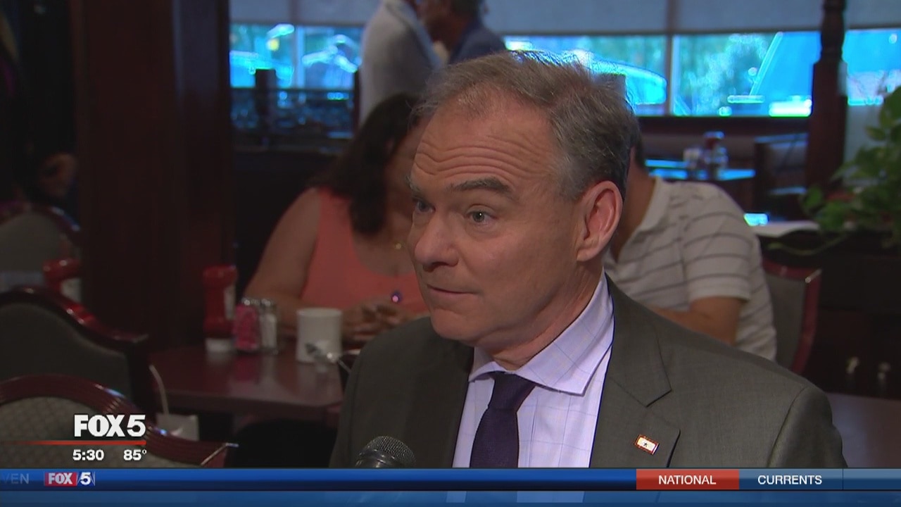 VP candidate Tim Kaine discusses Trump-Khan family feud
