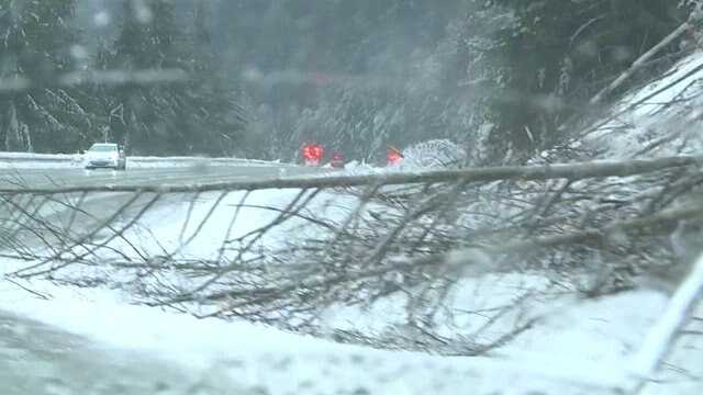 Interstate 90 Closed For Ice & Tree Removal
