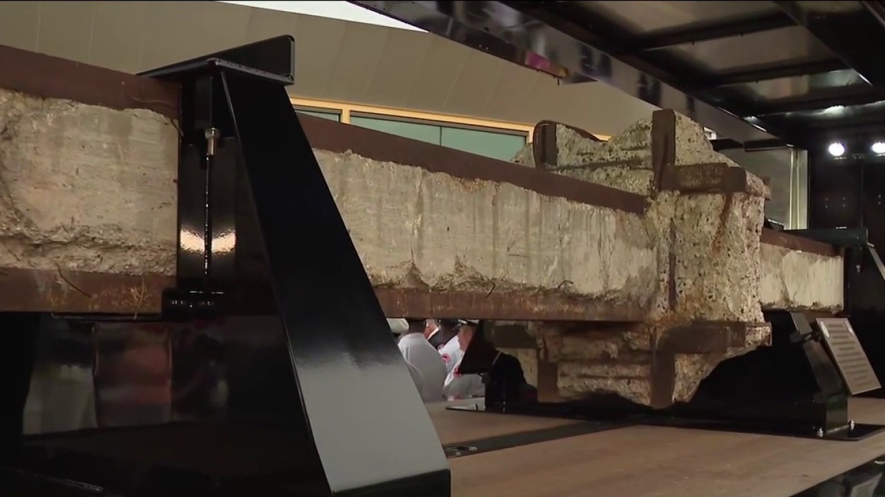 World Trade Center steel beam arrives in Chicago as part of Steel Across America tour