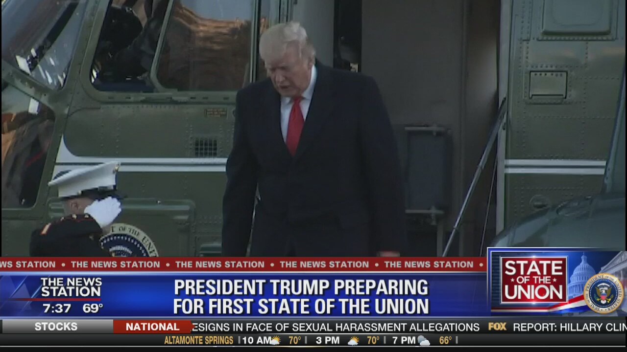 President Trump preparing for first State-of-the-Union