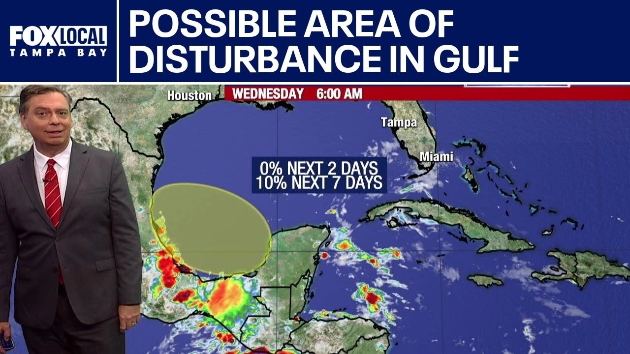 Possible area of disturbance in Gulf