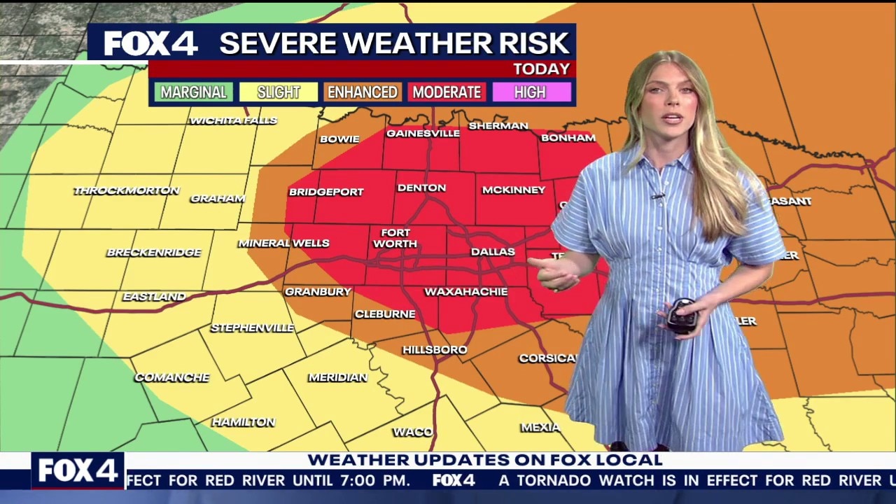 Dallas Weather: April 28 noon forecast