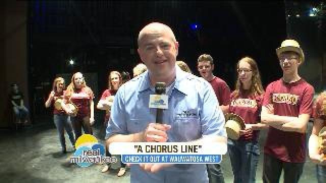 Tony checks out set, A Chorus Line