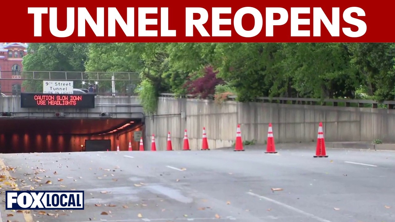 9th Street Tunnel partially reopens after bus fire