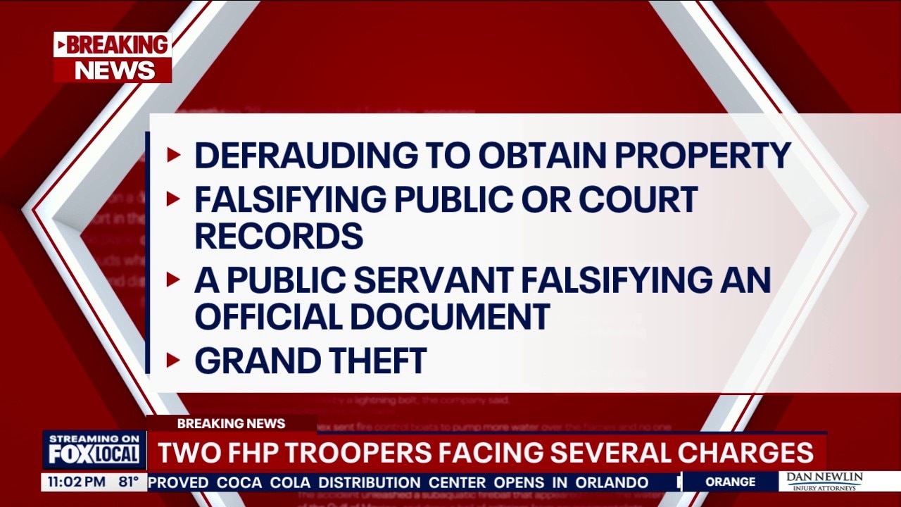 2 FHP troopers jailed on multiple felony charges in Osceola County