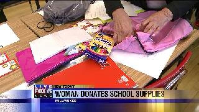 Back-to-school supplies at Story School