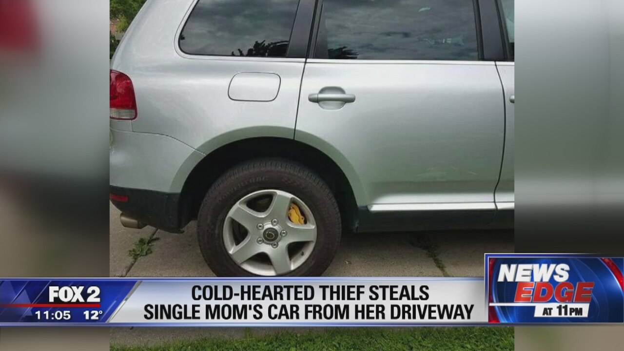 Thief steals single mom's car from driveway while it warmed up