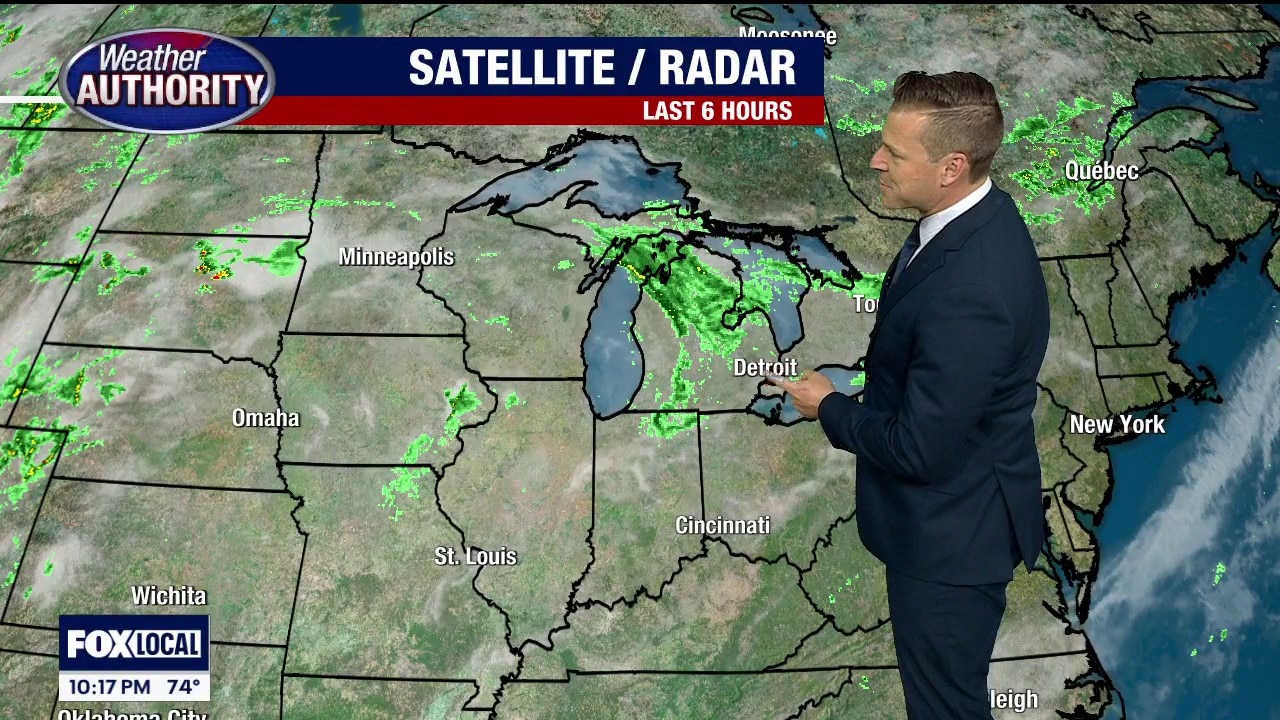 Sunday showers and spotty storms possible