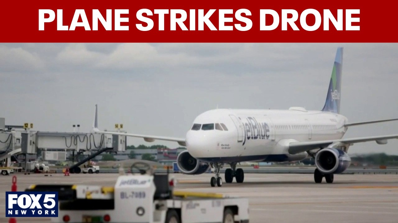 JetBlue pilot reports striking drone as flight approached JFK Airport