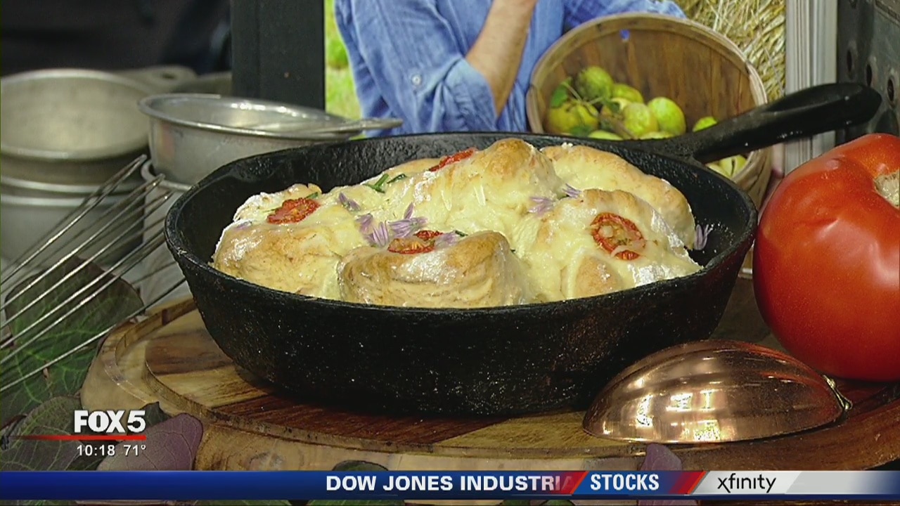 Trace Barnett stops by Good Day Atlanta with a manchego cheese biscuit recipe