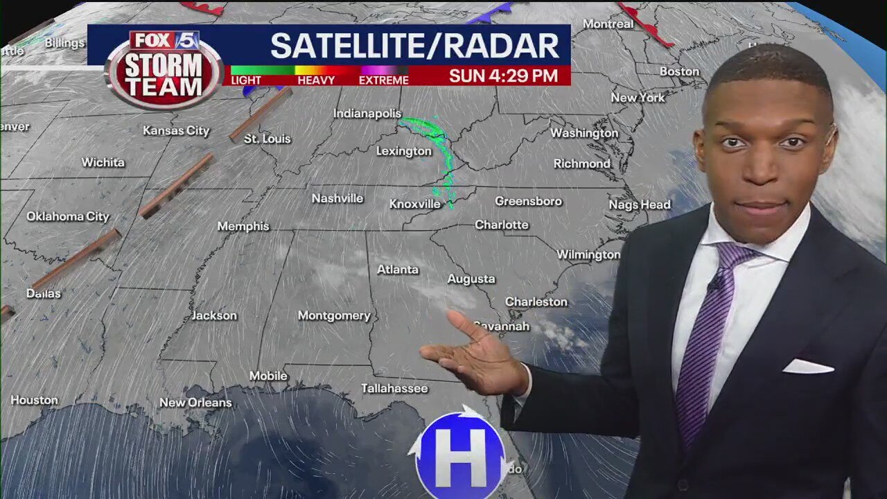 Sunday evening forecast update