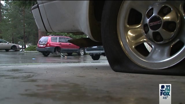 Vandals slash dozens of tires