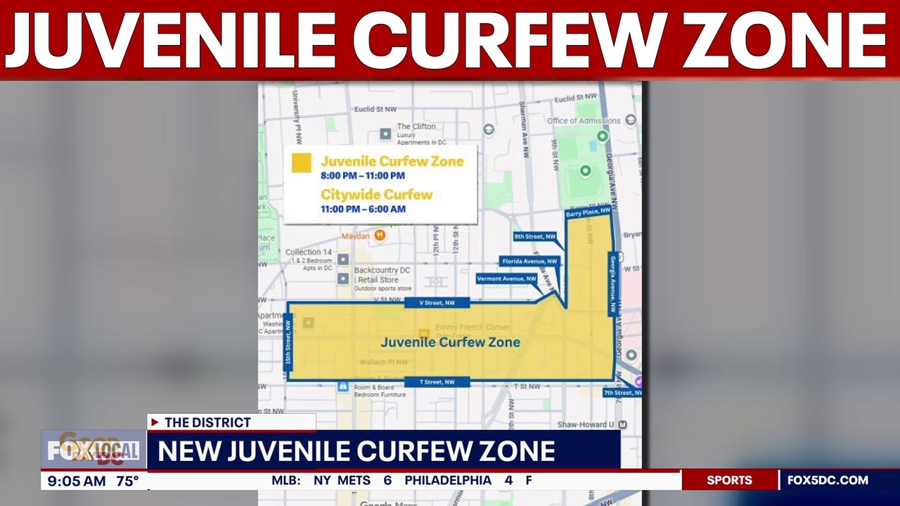 U Street corridor DC juvenile curfew zone: What you need to know