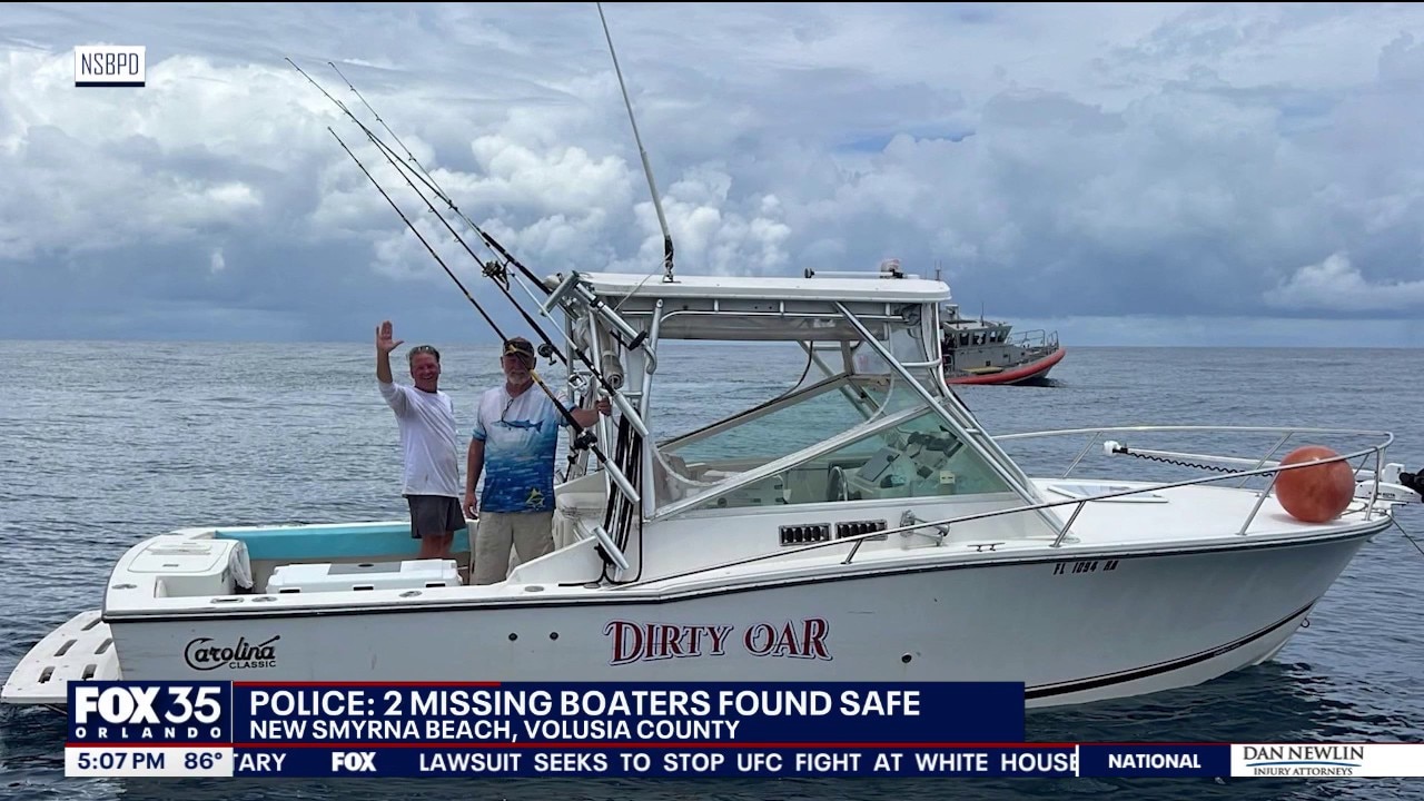 Missing boaters found safe 25 miles off Florida coast